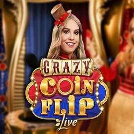 Crazy Coin Flip slot logo by Evolution at 10CRIC CasinoCrazy Coin Flip